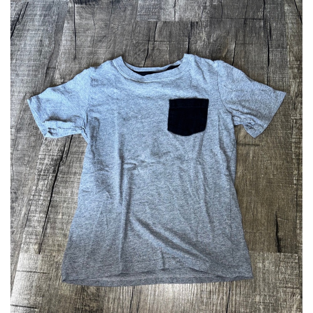 Carters Kid Boys Heather Gray Short Sleeve Pocket T-Shirt Size‎ 8 Cotton Tee